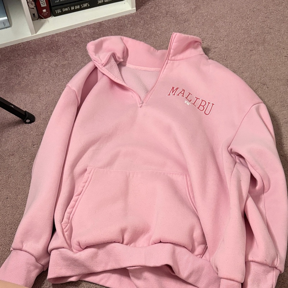 Cider Light Pink Cowl Neck Sweater